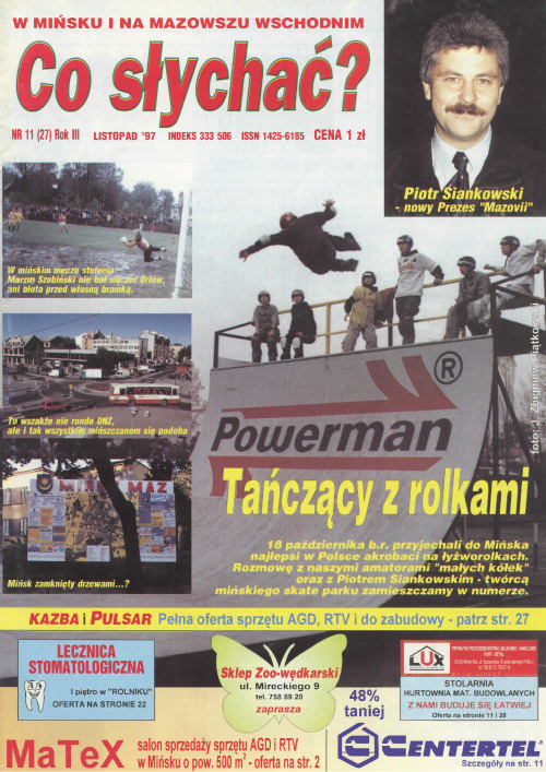 Okładka gazety Co słychać? - nr 11 (27) 1997